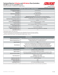 Thumbnail of document Data Sheet - LC Series Liquid Flow Controller